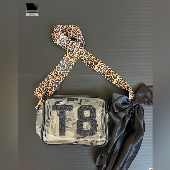 Transparent Crossbody Bag with Leopard Strap - Picture 1 of 1